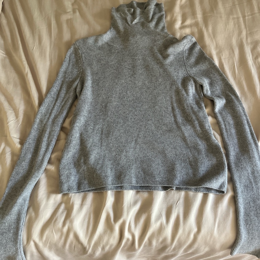 Gray Turtleneck Sweater